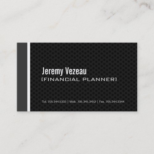 Modern Financial Planner Business Cards