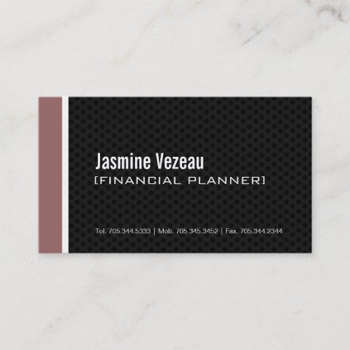 Modern Financial Planner Business Cards