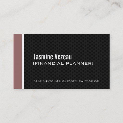 Customizable Modern Financial Planner Business Cards