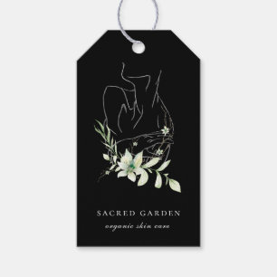 Modern Fine Art Feminine Floral Black Price Tags