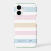 modern fine cool pastel color monogram