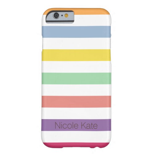 modern fine pastel color monogram barely there iPhone 6 case