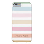 Modern Fine Pastel Color Monogram Barely There Iphone 6 Case at Zazzle
