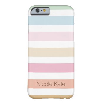 Modern Fine Pastel Color Monogram Barely There Iphone 6 Case by Frankipeti at Zazzle