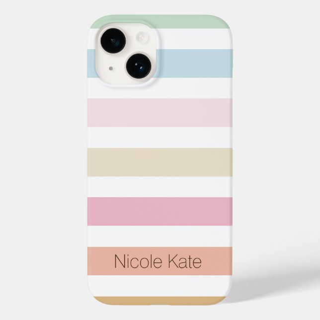 modern fine pastel color monogram Case-Mate iPhone Case (Back)
