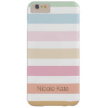 Modern Fine Pastel Color Monogram Barely There Iphone 6 Plus Case at Zazzle
