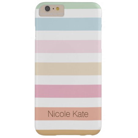 Modern Fine Pastel Color Monogram Barely There Iphone 6 Plus Case