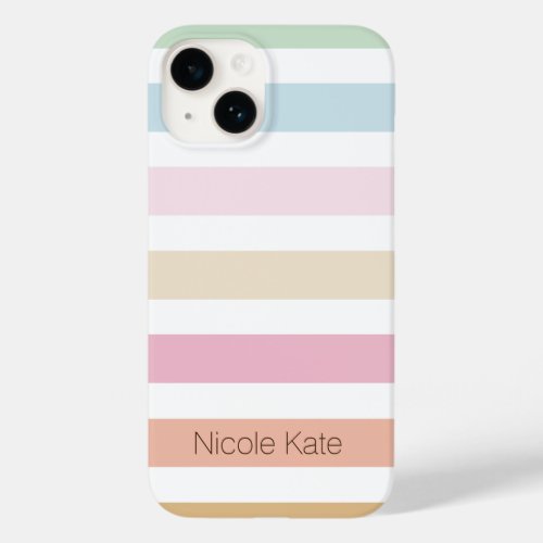 modern fine pastel color monogram Case_Mate iPhone Case_Mate iPhone 14 Case