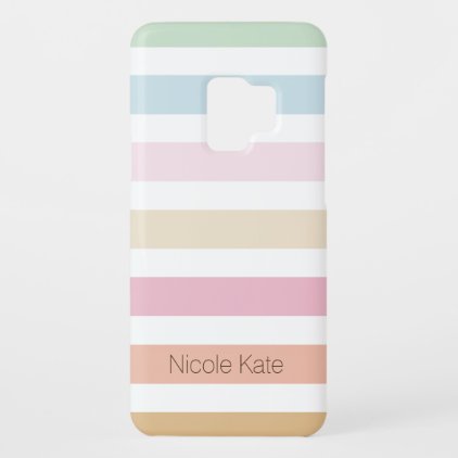 modern fine pastel color monogram Case-Mate samsung galaxy s9 case