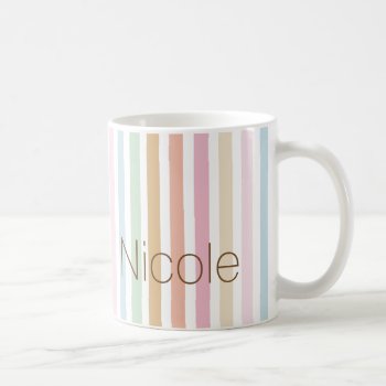 Modern Fine Pastel Colors Monogram Coffee Mug by Frankipeti at Zazzle