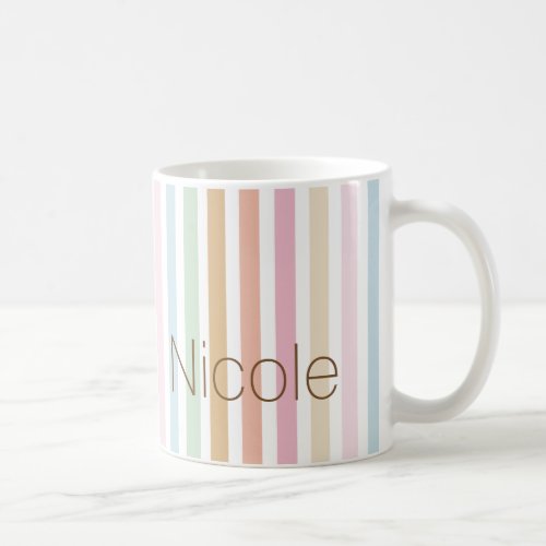 modern fine pastel colors monogram coffee mug