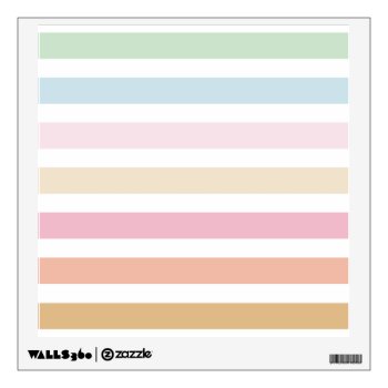 Modern Fine Pastel Colors - Stripes Wall Sticker by Frankipeti at Zazzle