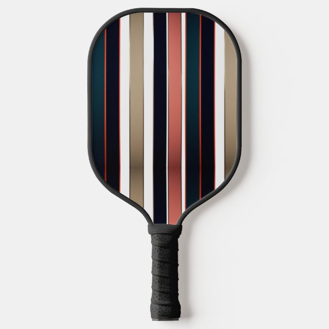 Modern Fire and Bold Diagonal Stripe Pickleball  Pickleball Paddle (Front)