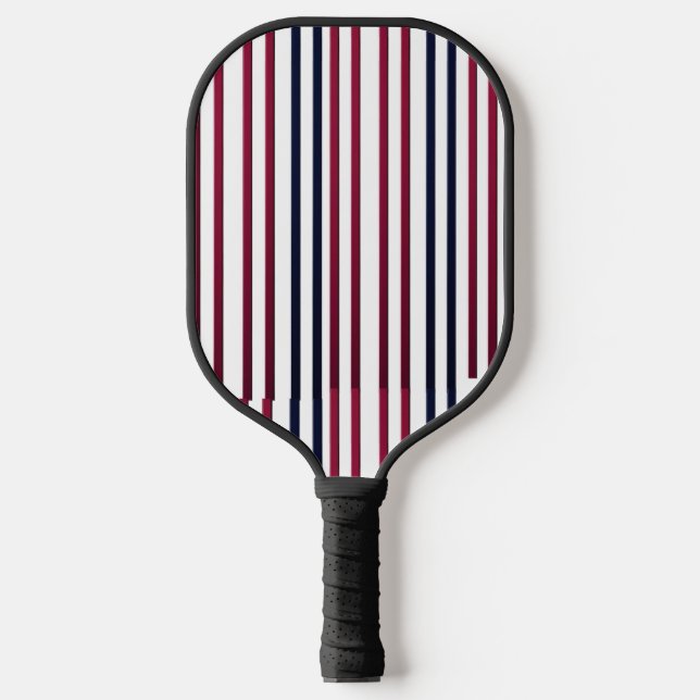 Modern Fire & Triple Stripe Bold Minimalist Pickle Pickleball Paddle (Front)
