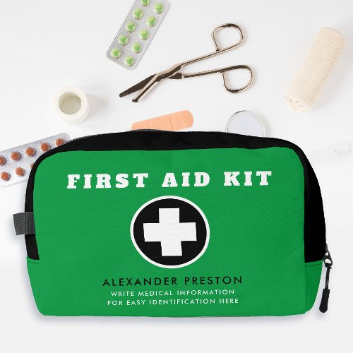 Modern First Aid Green Cross Medical Safety Travel Dopp Kit