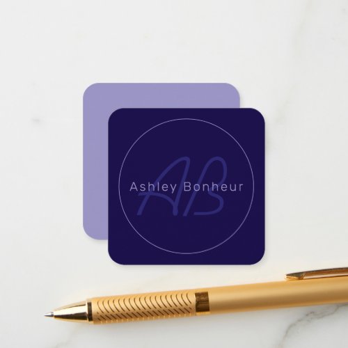 Modern First and Last Name w/Monogram Enclosure Card