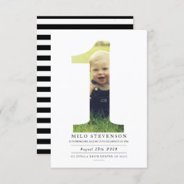 Modern First Birthday Party Invite