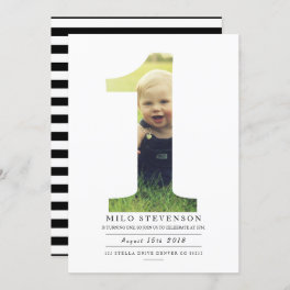 Modern First Birthday Party Invite