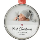 Modern First Christmas Photo Baby