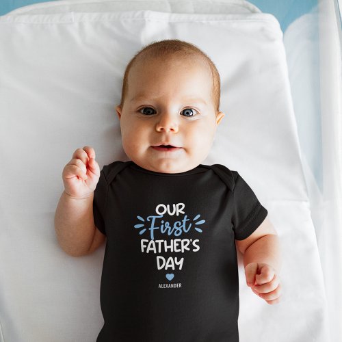 Modern First Fathers Day Baby Bodysuit
