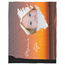 Modern First Mother’s Day Fleece Blanket - Sunset
