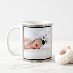 Modern First Mother's Day Grandma Wood Photo Coffee Mug