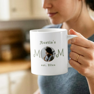 Modern First Mothers Day Mom Established Photo Coffee Mug