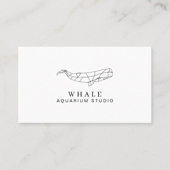 Modern Fish Aquarium Whale Business Card