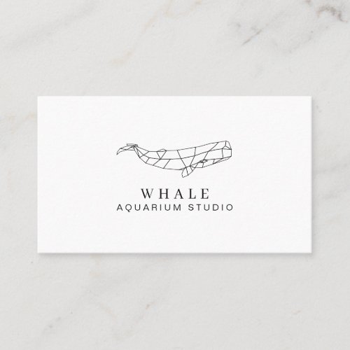 Modern Fish Aquarium Whale Business Card