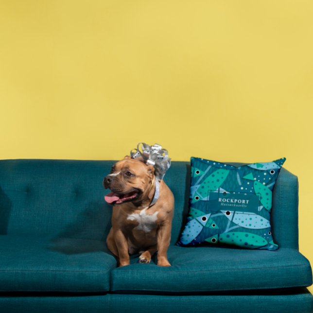 Modern Fish Pattern Customized Throw Pillow (Creator Uploaded)