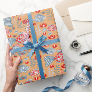 Modern Fish Pattern Wrapping Paper
