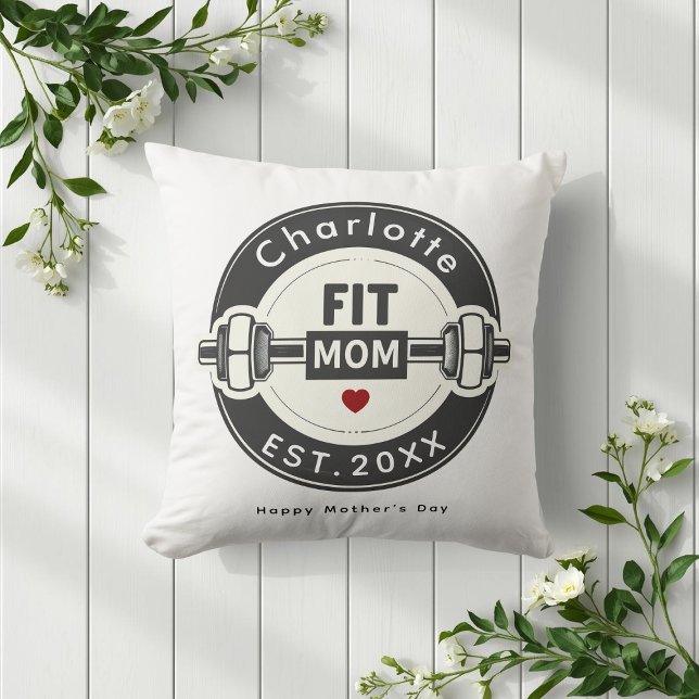Modern Fit Mom Mothers Day Pillow Gift (Creator Uploaded)