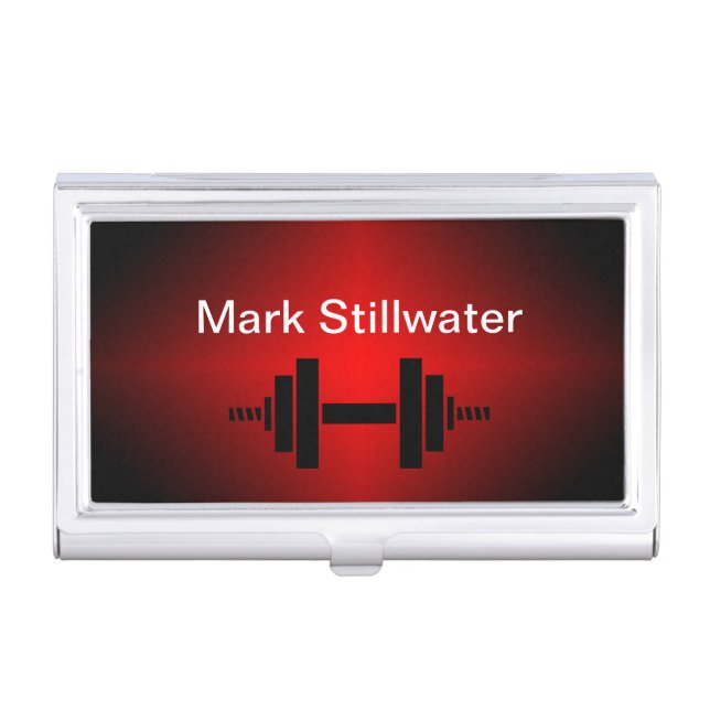 Modern Fitness Business Card Case (Front)