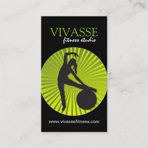 Modern Fitness Instructor Business Cards