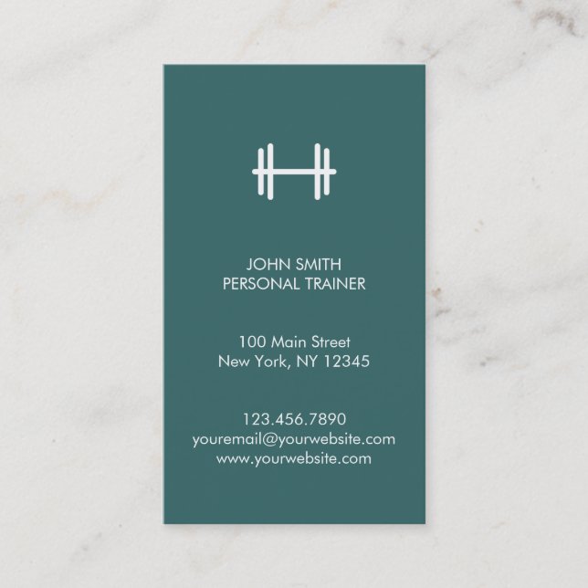 Modern Fitness/Personal Trainer Business Card (Front)