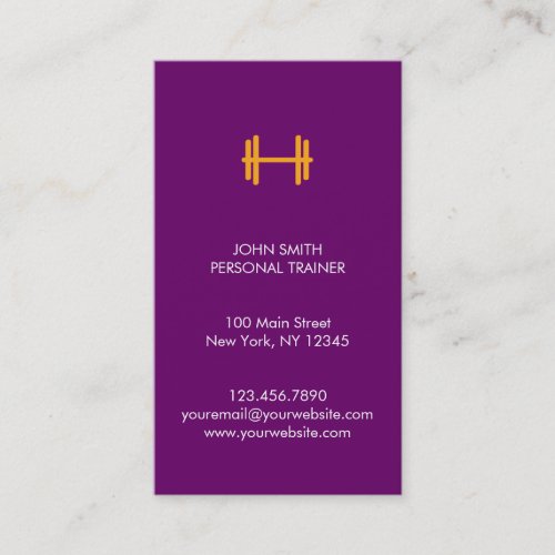 Modern Fitness/Personal Trainer Business Card
