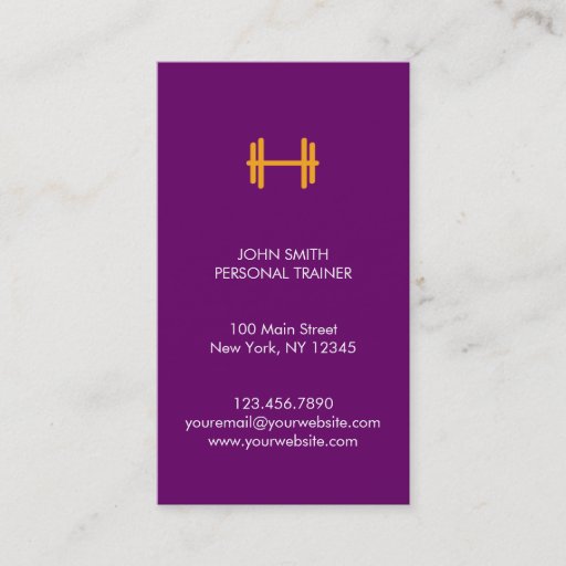 Customizable Modern Fitness/Personal Trainer Business Card