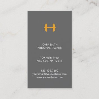 Modern Fitness/personal Trainer Business Card by l_aurigemma at Zazzle