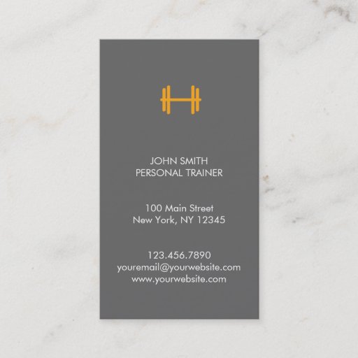 Customizable Modern Fitness/Personal Trainer Business Card