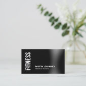 Modern Fitness Personal Trainer Business Card (Standing Front)