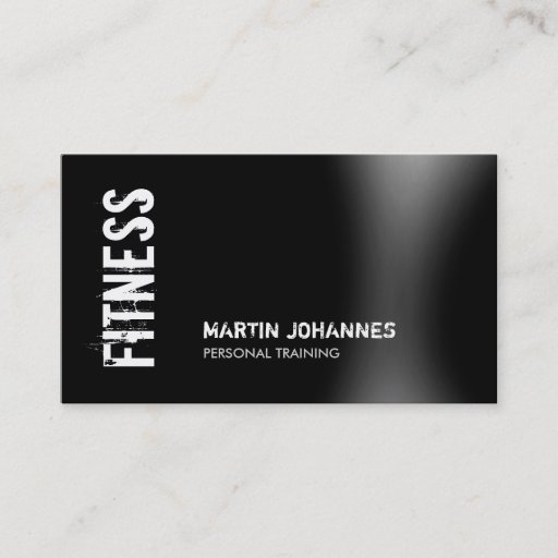 Customizable Modern Fitness Personal Trainer Business Card