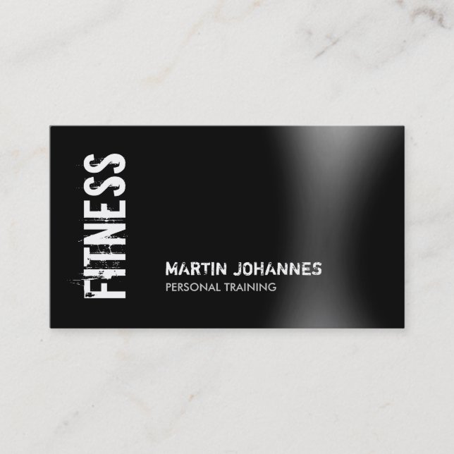 Modern Fitness Personal Trainer Business Card (Front)