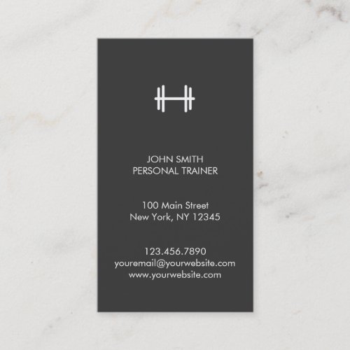 Modern Fitness/Personal Trainer Business Card