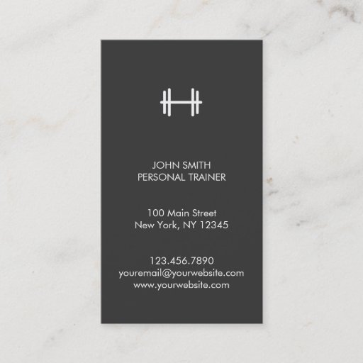 Customizable Modern Fitness/Personal Trainer Business Card