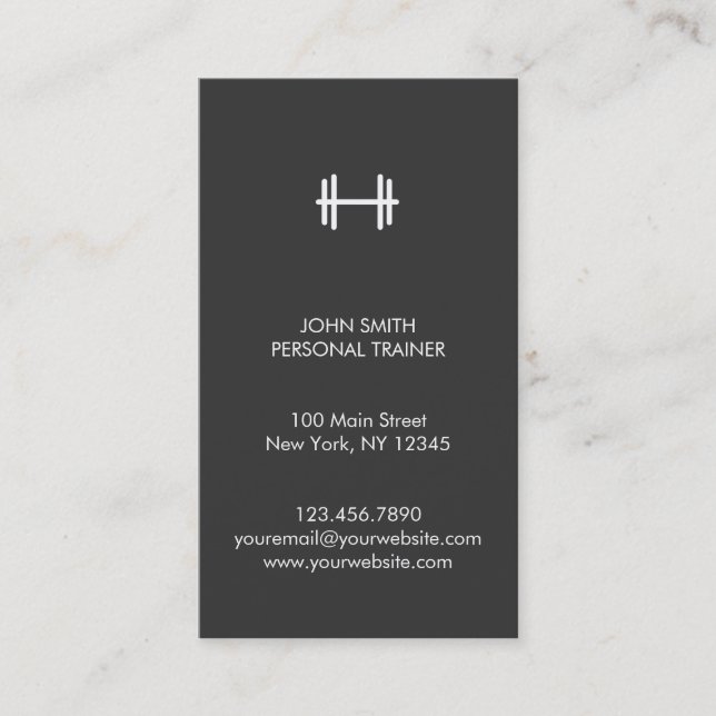 Modern Fitness/Personal Trainer Business Card (Front)