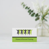 Modern Fitness & Personal Trainer Business Cards (Standing Front)