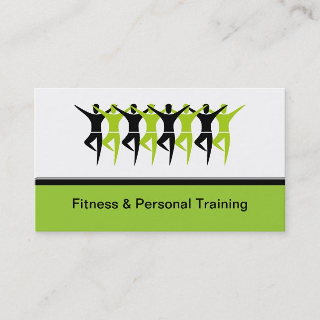 Modern Fitness & Personal Trainer Business Cards (Front)