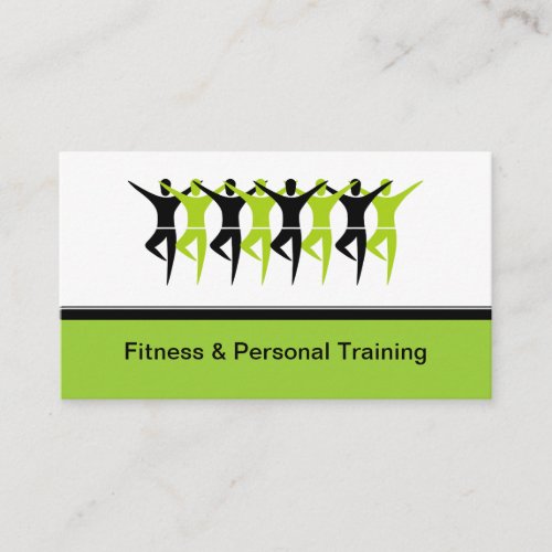 Modern Fitness &amp; Personal Trainer Business Cards