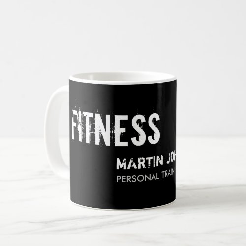 Modern Fitness Personal Trainer Name Tag Coffee Mug