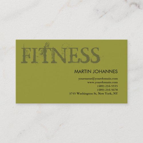 Modern Fitness Personal Training Business Card